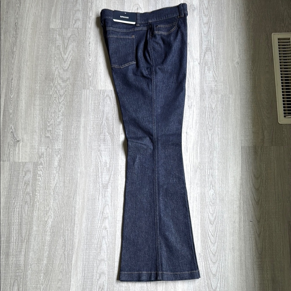 SPANX Blue Flare Wide Leg Jeans